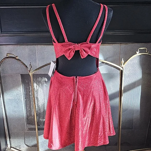 strapless open back dress Noelia Textured Jersey Open Back Maxi Dress in Fiery Red main image 1